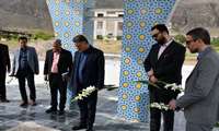 حضور معاون فرهنگی و دانشجویی وزارت بهداشت در دانشگاه علوم پزشکی لرستان و ادای احترام به مقام شامخ شهدای گمنام