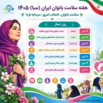 هفته ملی سلامت بانوان ایران گرامی باد 